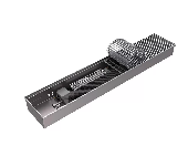 ROMMER Конвектор внутрипольный RCQ 140.260. 900 (Решётка ролик, анод. алюминий)  RCQ-1000-1426090