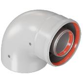 Коакс.отвод Ø60/100 - 90° ROMMER поворотный мама/папа  (RCA-6010-000090)