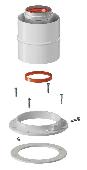 Адаптер вертикальный коакс. 60/100 KRATS (Bosch,Navien S/C/E,Baxi ECO Nova/Classic и др.) в ком.фл.