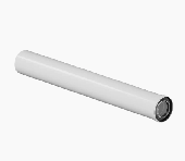 Удлинитель 1,00м Ø80/125 п/м ROMMER (RCA-8012-001000)