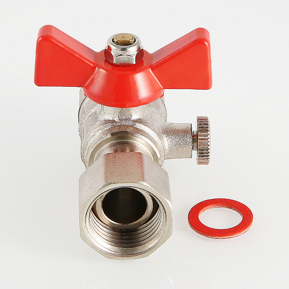 VT807N.04 Кран шаровый для подкл. манометра 1/2х1/4 ВР (10/160)