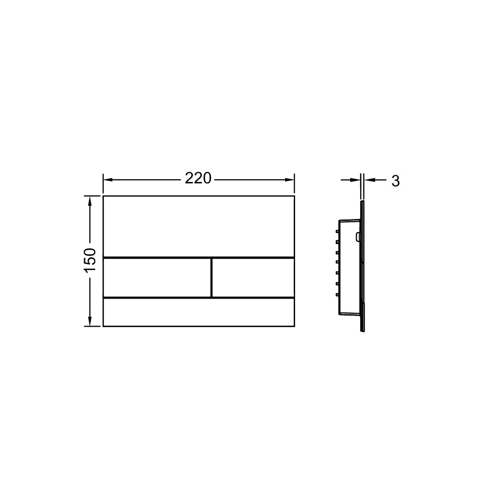 Панель слива TECEsquare II., металл, хром глянцевый 9240831
