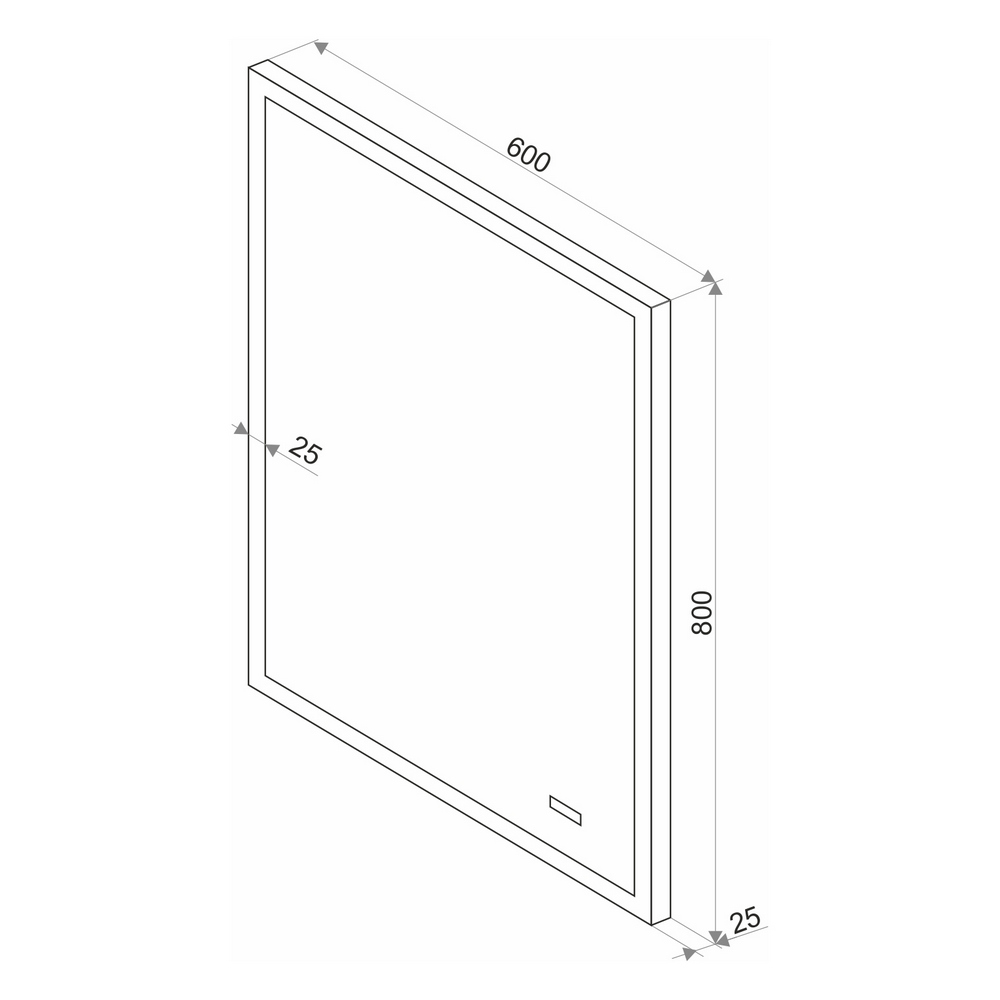 Зеркало Sevilla Led 600*800 с часами
