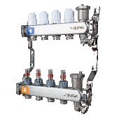Коллекторный блок VTc.579.EMNX с расходом. и регул. клап. на  5 вых. НЕРЖ. VALTEC