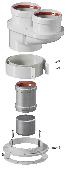 Адаптер моноб. д/пер. на двухтрубную сис.80/80 KRATS (кроме Immergas и Navien Deluxe 75/100 стар)