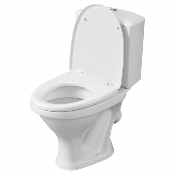 Унитаз-компакт Вест (косой вып., ниж. подв., 1-реж. арм., сид.полипропилен), SANTERI