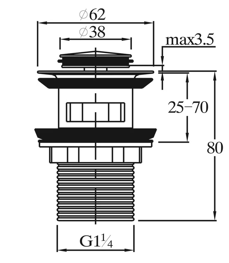 Донный клапан 11/4