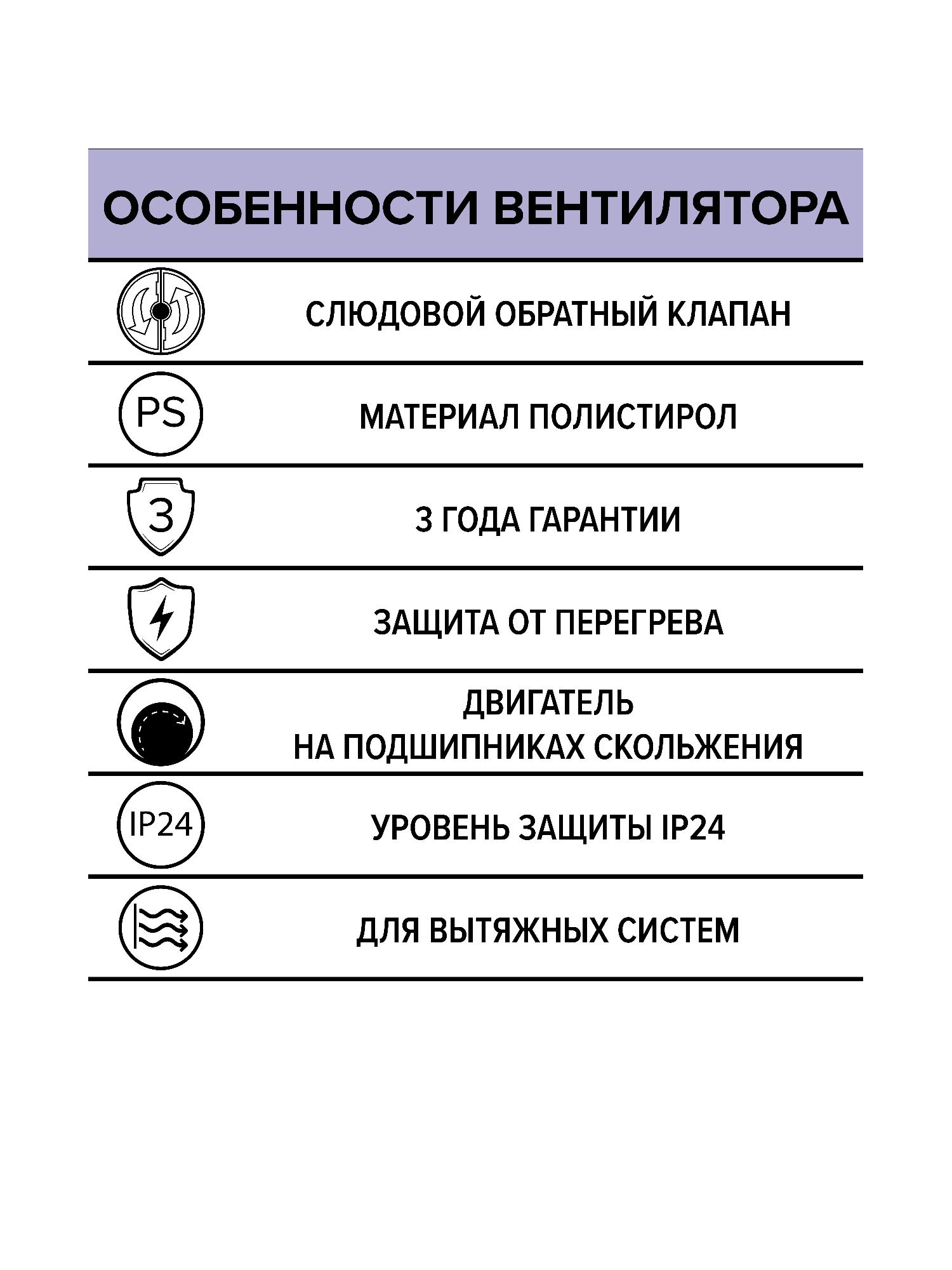 Вентилятор накладной D125 AURAMAX обр.клапан  OPTIMA 5C
