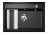 Мойка кухонная KS-7301 ШВАРЦ Kitchen Space (ролл-мат,дозатор, мет. сифон), GRANULA