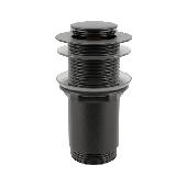 Донный клапан мет. д/раковины Ø32, без перелив, click-clack, черный матовый (182135000) WELLSEE