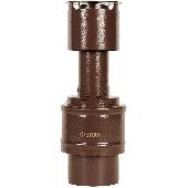 Оголовок вертикальный традиц. 60/100П с ветрозащитой узкий коричневый STOUT (SCR-6010-800022)