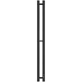 Полотенцесушитель эл. ROCK quadro 120*08 Черный матовый 2 опоры STOUT (SHQ-R2Q0-012008)