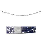 100013 GFmark Карниз в ванную угловой 1600мм закруглённый хромированный из алюминия