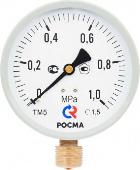 Манометр РОСМА ТМ-510Р.00 0-0,6 МПА М20Х1,5 радиальный (нижний) 100мм