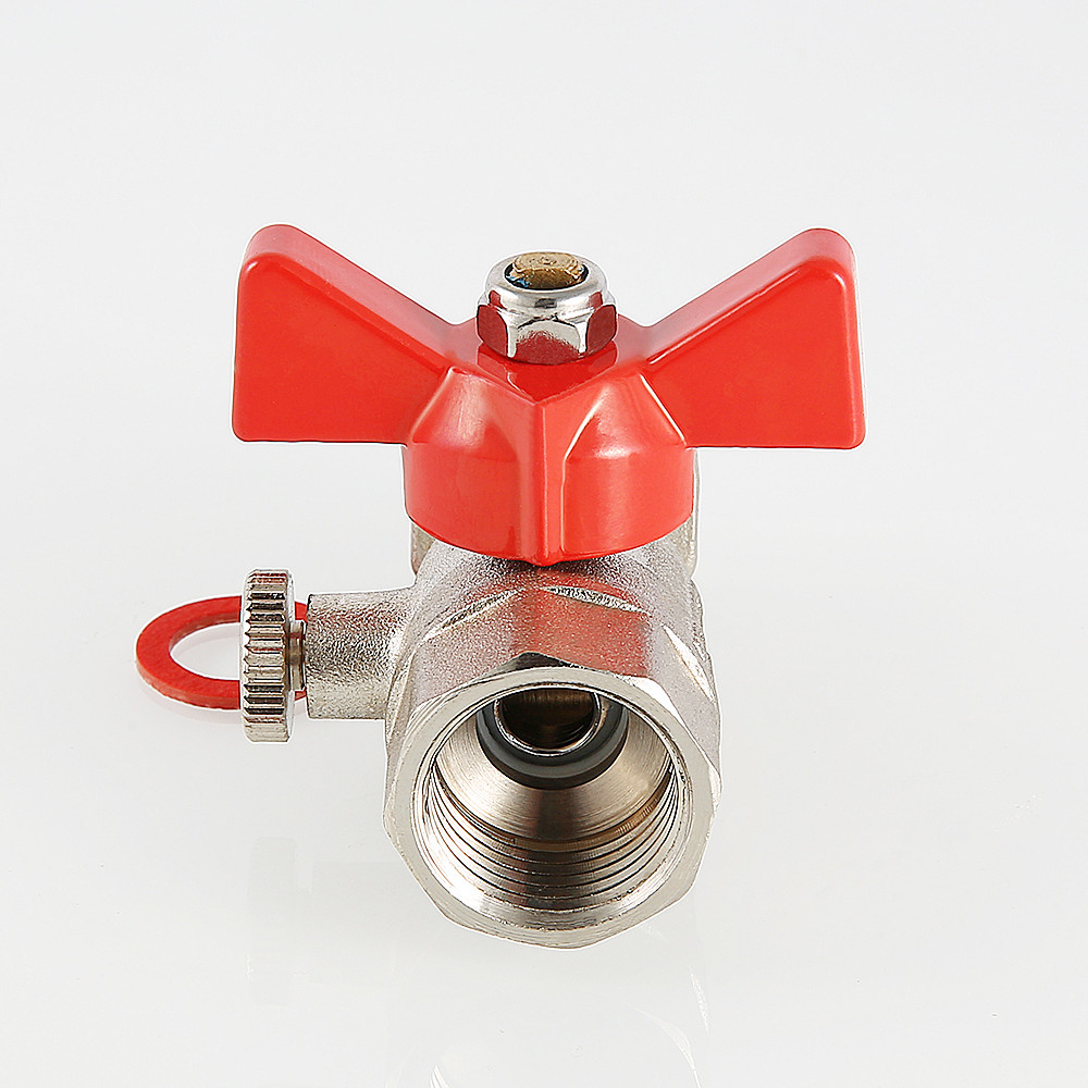 VT807N.04 Кран шаровый для подкл. манометра 1/2х1/4 ВР (10/160)