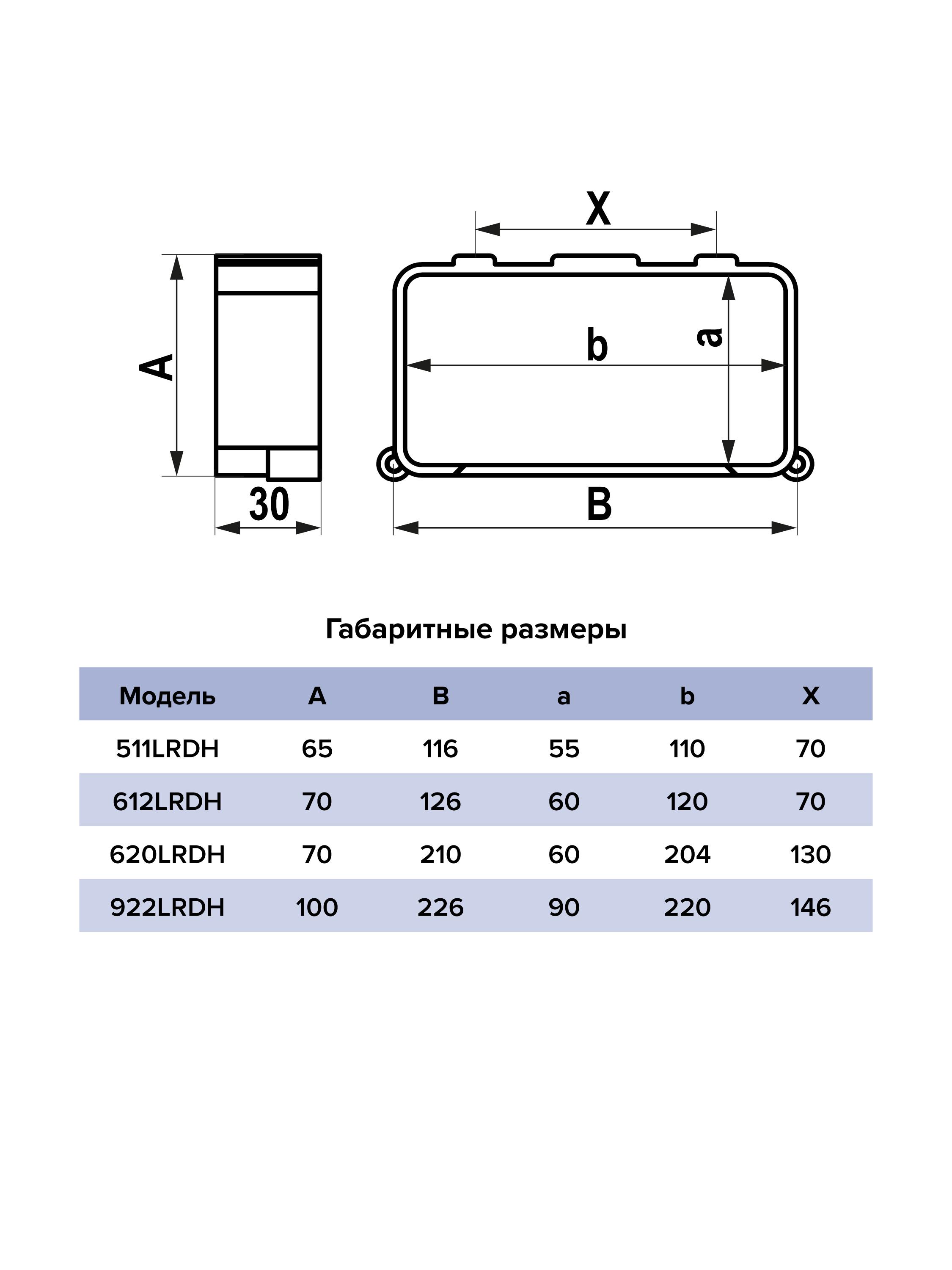 Держатель пластик 60х120 ERA 612LRDH