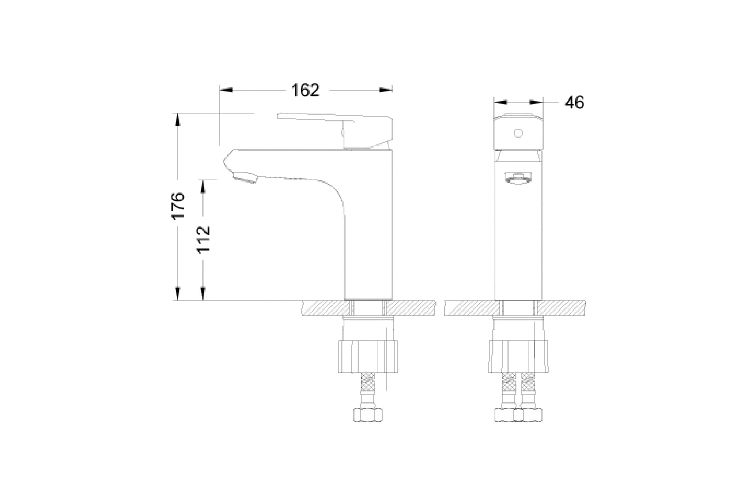 Смес. д/умывальника монолитный LEMARK POINT (LM0306C)