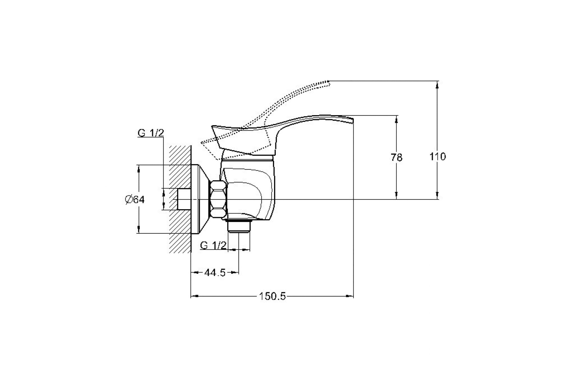 Смеситель для душа G-lauf KLO5-A048 (D40)